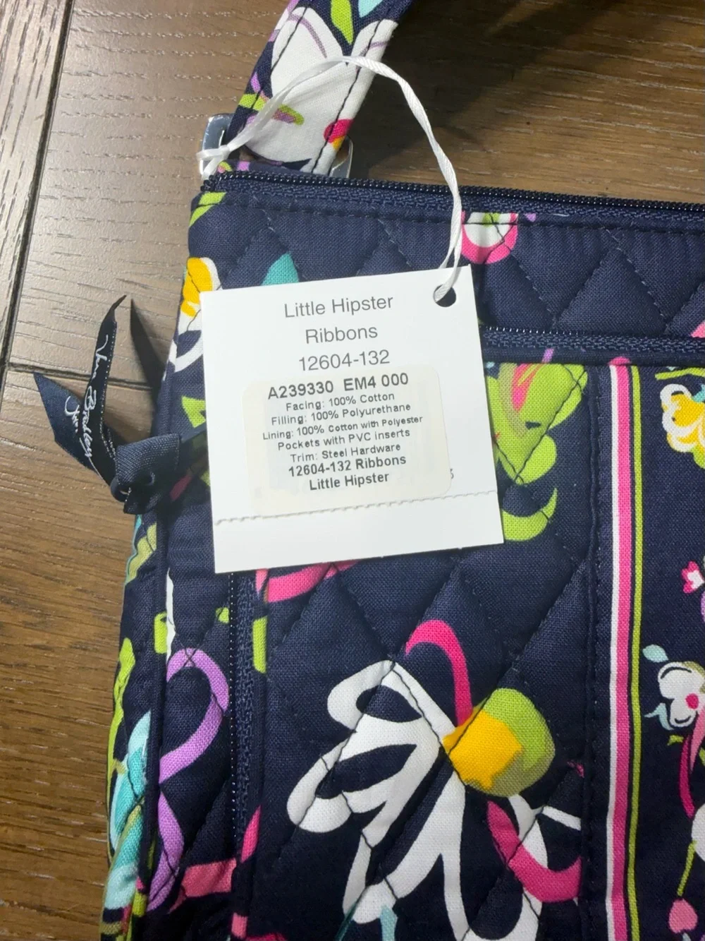 Vera Bradley Little Hipster Ribbons Crossbody Bag NWT Floral